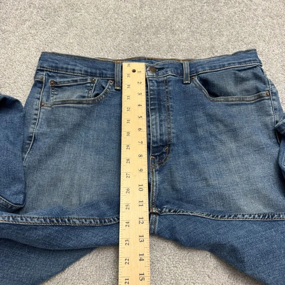 Levi's 506 Straight Leg Denim Jeans Mens 36x30 Blue Medium Wash Cotton Casual